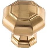 Atlas Homewares 418 Elizabeth 1-3/4 Inch Diameter Geometric Cabinet Knob, Warm Brass