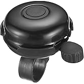 Black Bike Bell, Bicycle Accessories, Kids and Adult Bikes, Easy Installation, Loud Ringing Sound, Anti-Rust and Water Resist