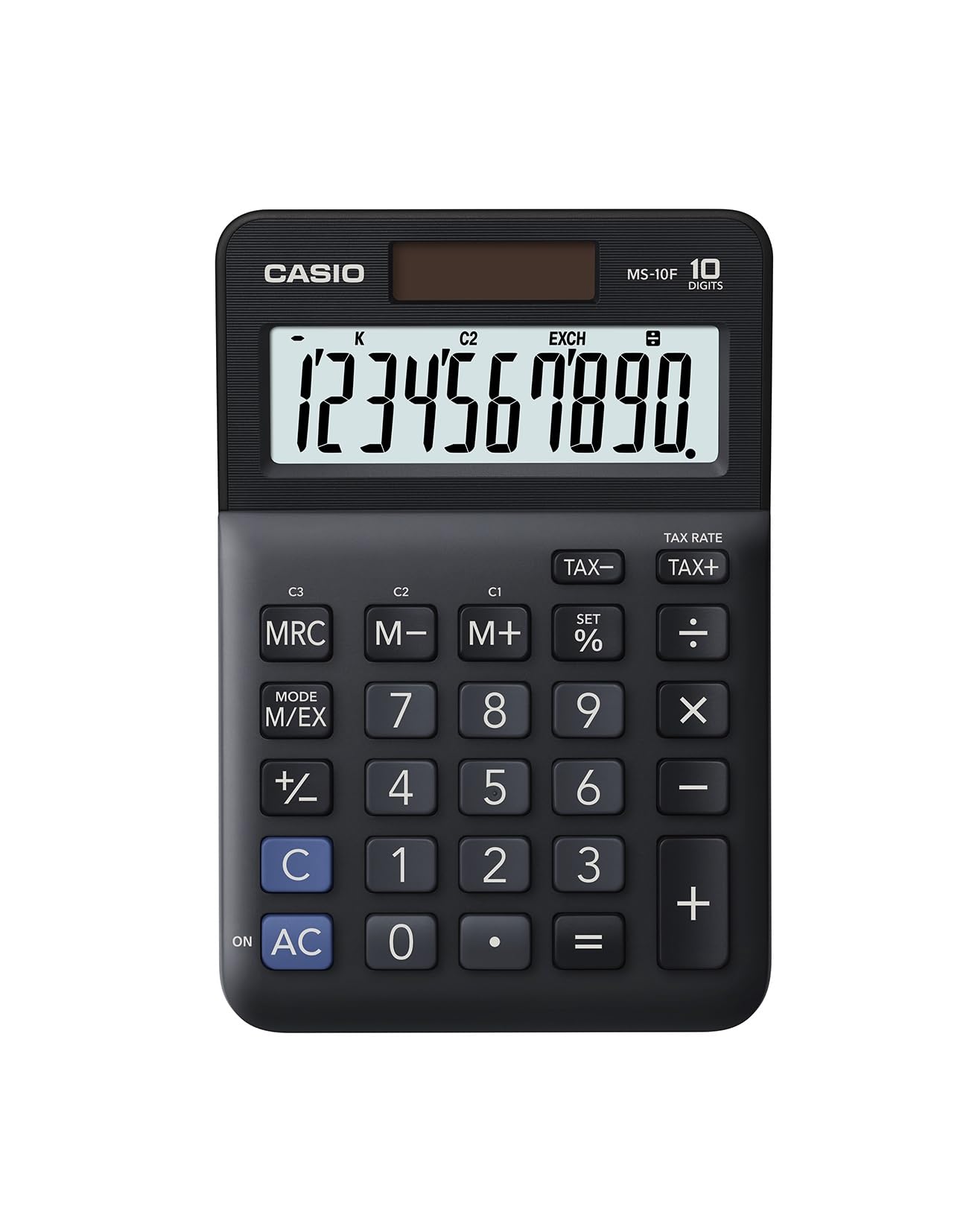 CASIO MS-10F Desk Calculator 10-Digit, Tax, Currency