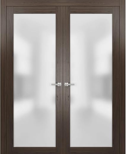 French Lite Frosted Glass Doors Planum 2102 Chocolate Ash Sample Of Color Amazon Com