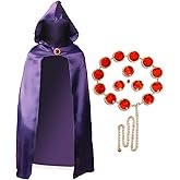 vickkt Raven Cosplay Costume Women Deluxe Jumpsuit Belt With Purple Cloak Halloween Uniform Cosplay Costume (Cloak & Belt, M)