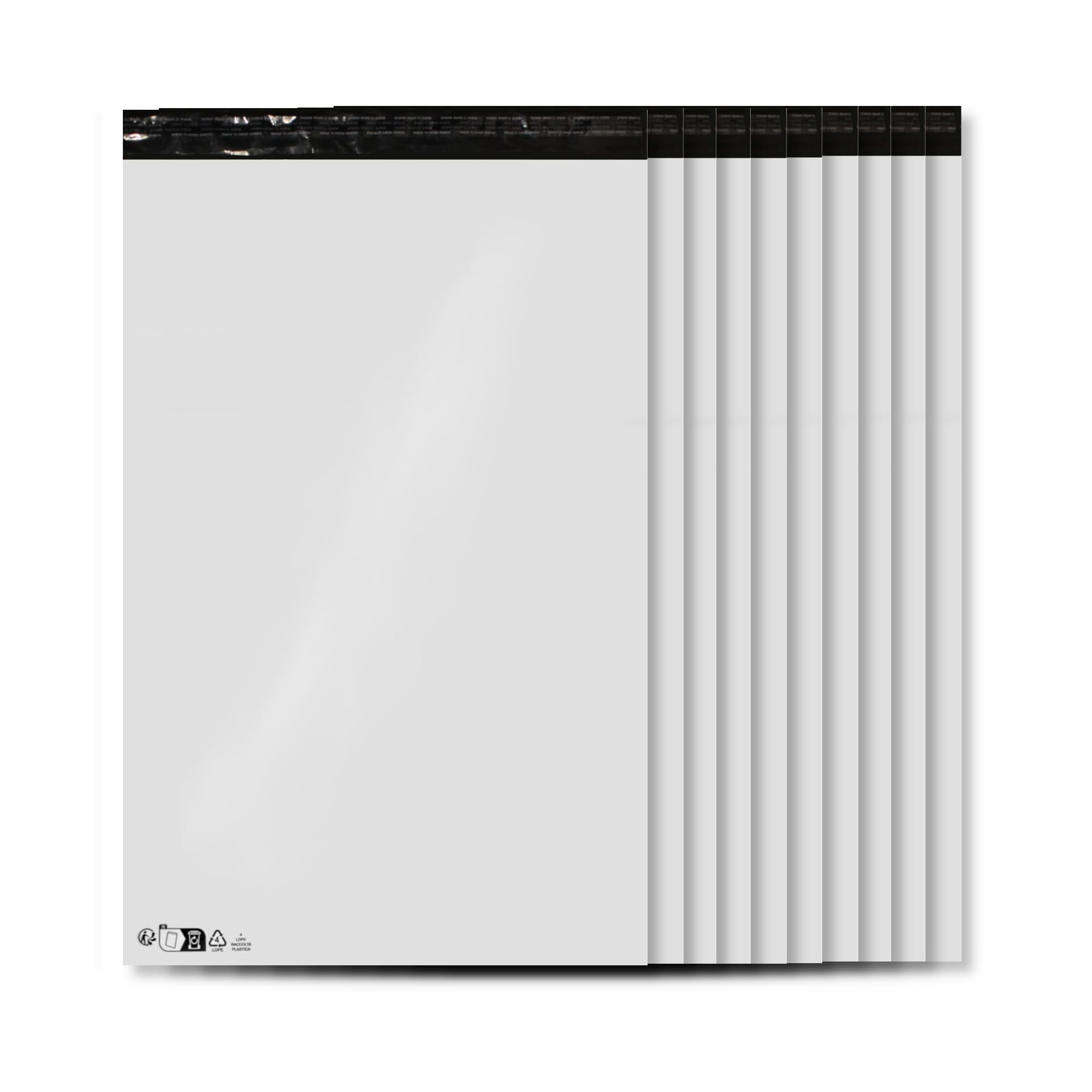 10 Opaque White Plastic envelopes 450 x 550 mm, inviolable mailers and Waterproof