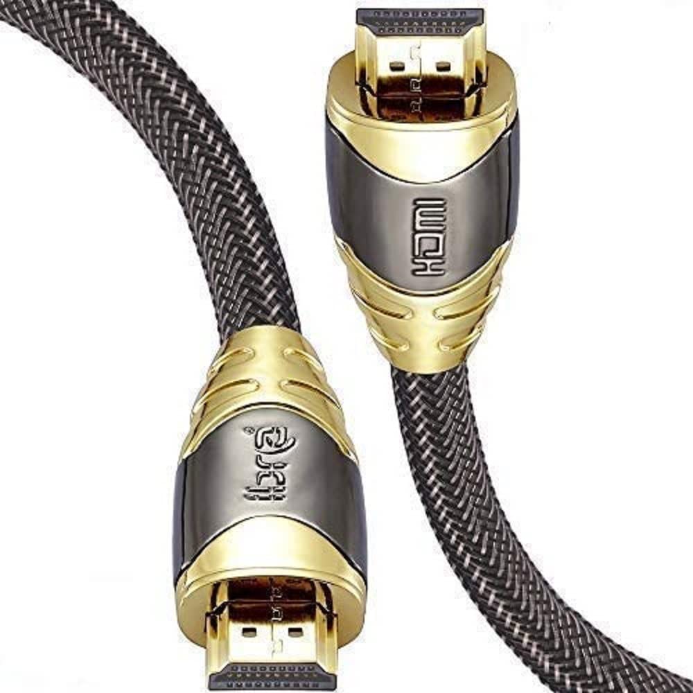 IBRA 1m 8K HDMI Cable, 8K@60Hz, 4K@120Hz, eARC, HDR10 4:4:4, 21:9, HDCP 2.2/2.3, Dolby, 3D, VRR, Ethernet, Compatible with Latest Game Console/Roku TV/HDTV/Blu-ray