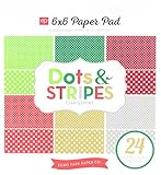Echo Park Paper Company Dots & Stripes Christmas 6 x 6 Paper Pad