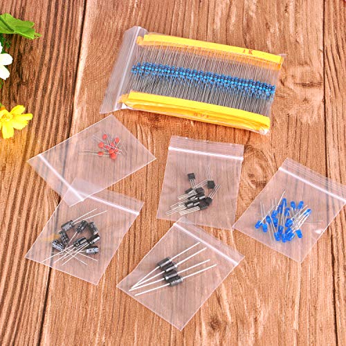 OSOYOO Mega328 Electronic Component Tester and Assorted Components Pack(LED, Resistors, Capacitors, Ceramic Capacitors,Diode,Transistors)