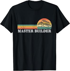 Master Builder - Block Building Kids & Adults Birthday Gift T-Shirt Small