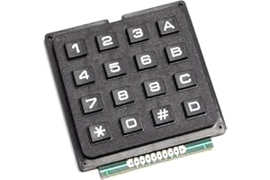 CANADUINO® 4x4 Array Matrix Keypad for Arduino etc. - Tactile Hard Keys - Plastic
