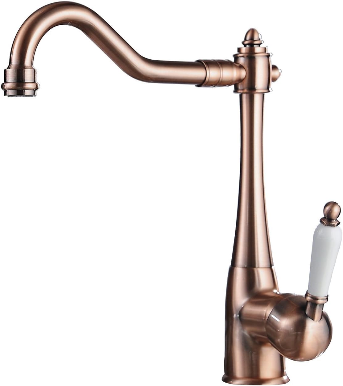 Greenspring Kitchen Sink Faucet Copper Traditional Period Single Ceramic Lever One Hole Mixer Tap Wet Bar Sink Faucet - - 