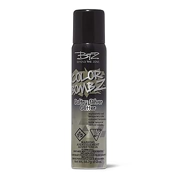 Amazon Com Sultry Silver Glitter Temporary Hair Color Spray Beauty