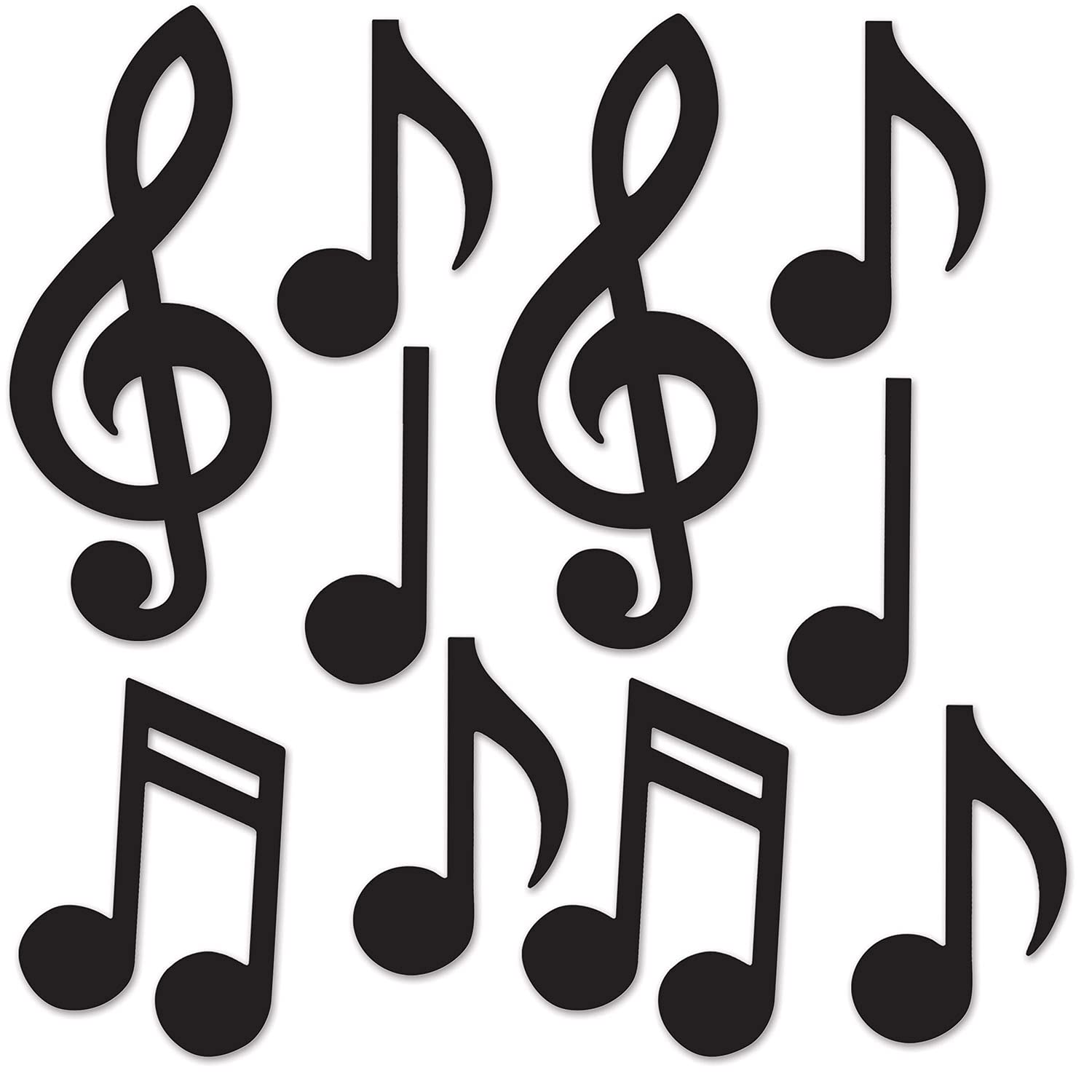 Photo 1 of Beistle Mini Musical Notes Silhouettes