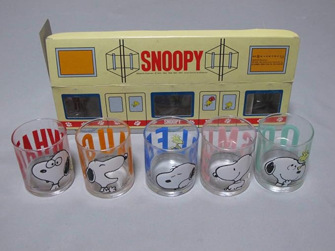 Amazon Co Jp 5 Snoopy スヌーピー タンブラーセット 5個入り 佐々木硝子 M箱付 ホビー