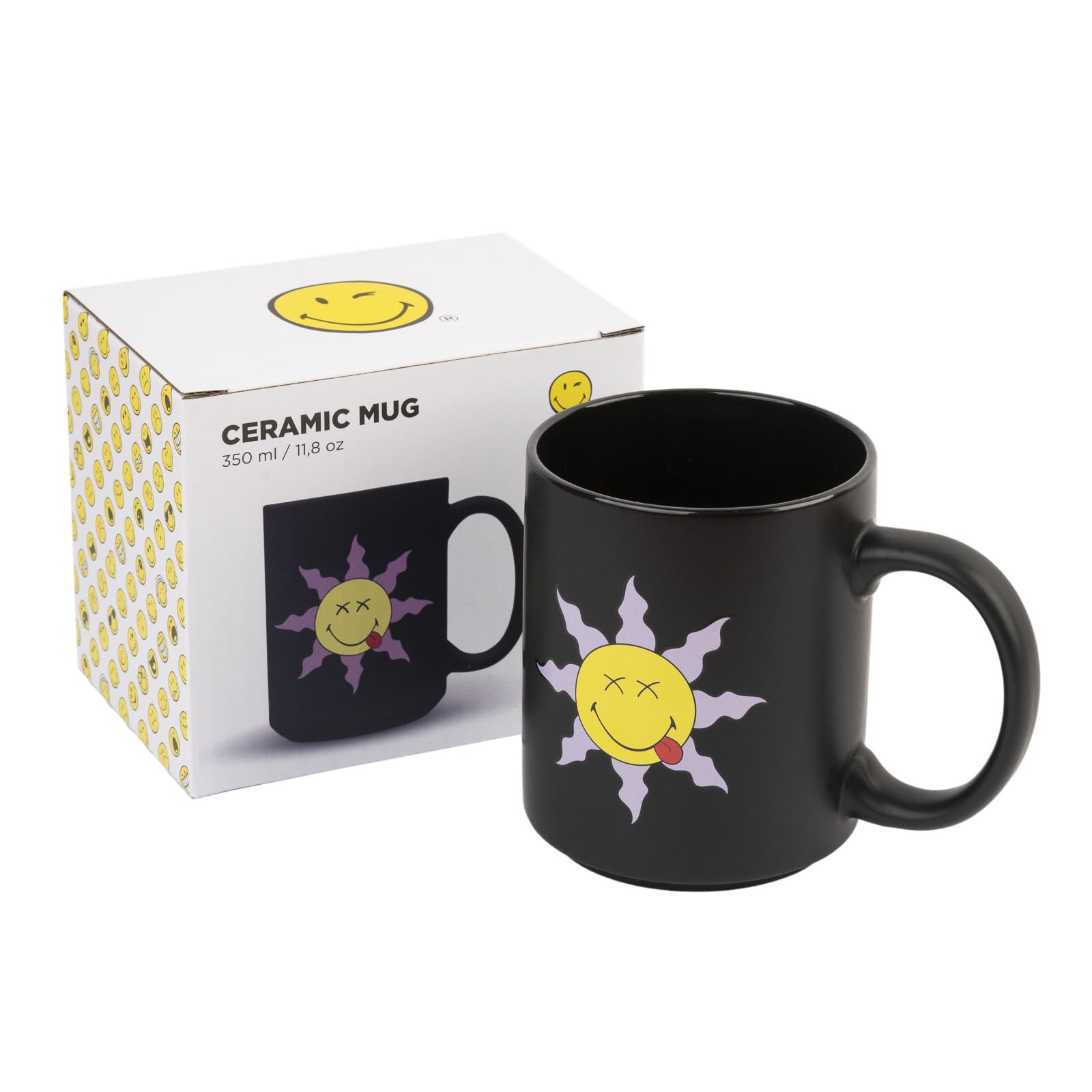 Grupo Erik Ceramic Mug Smiley World | 11.8 oz - 350 ml Coffee Mug Tea, Cool Mugs and Cups | Smiley Face Gifts Under 15 Pounds, Funny Gifts for Friends