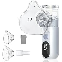 Medical Grade Nebulizer for Adults and Kids. Portable & Rechargeable Nebulizer for Travel and Home Use. Smart Digital Display