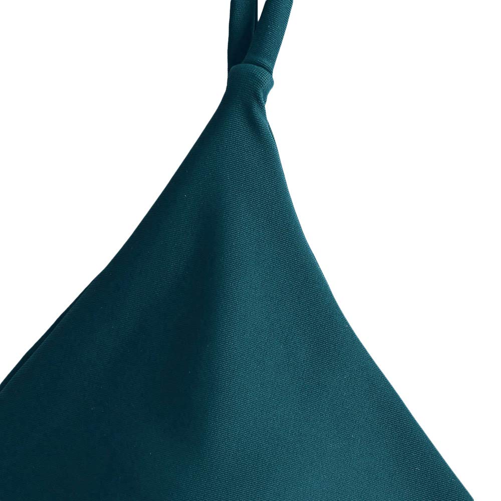 ZAFUL Women's Solid Spaghetti Strap Bralette Bikini Set Two Piece Swimsuit (0-Peacock Blue, S) - Image 4