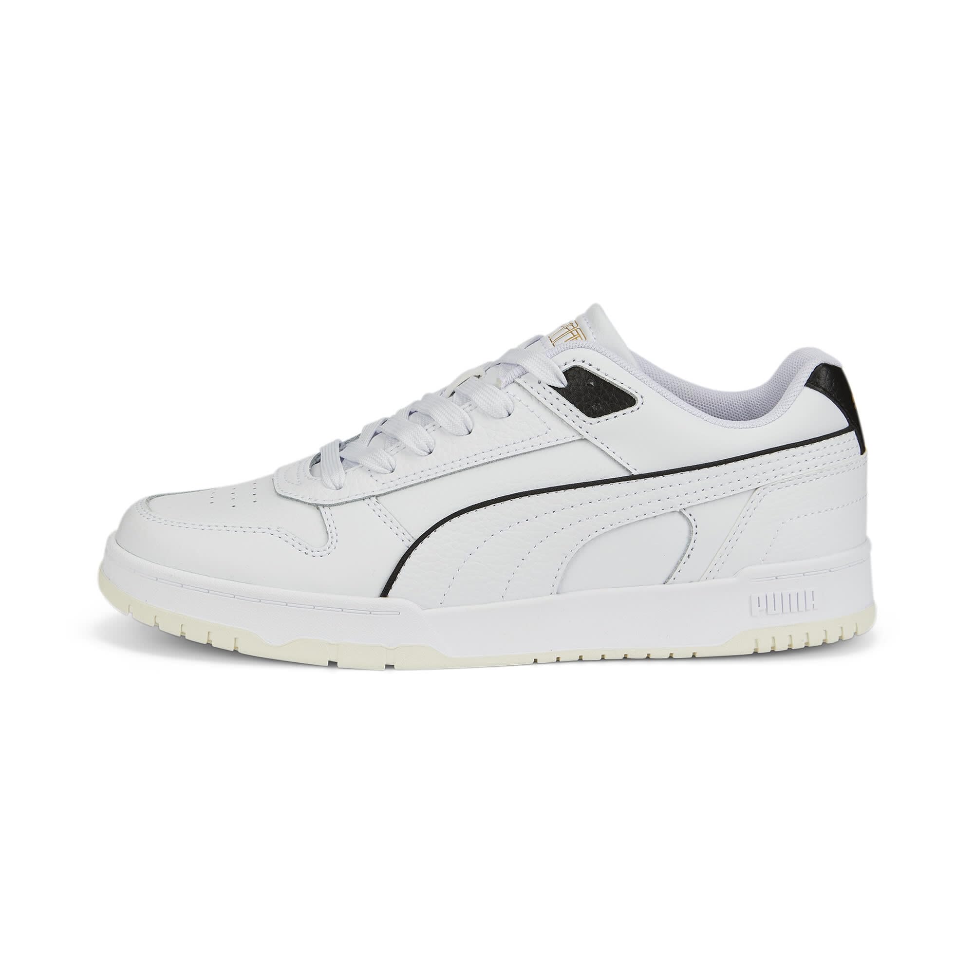 Puma Unisex Adults Rbd Game Low Sneakers, Puma White-Puma Black-Puma Team Gold, 10 UK