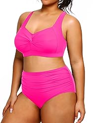 Tempt Me Women Plus Size High Waisted Bikini Set