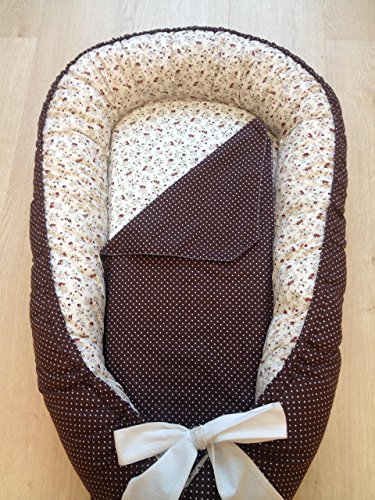 Baby Nest Protection Liner Snuggle Cotton Crib Bedding Brown Beige