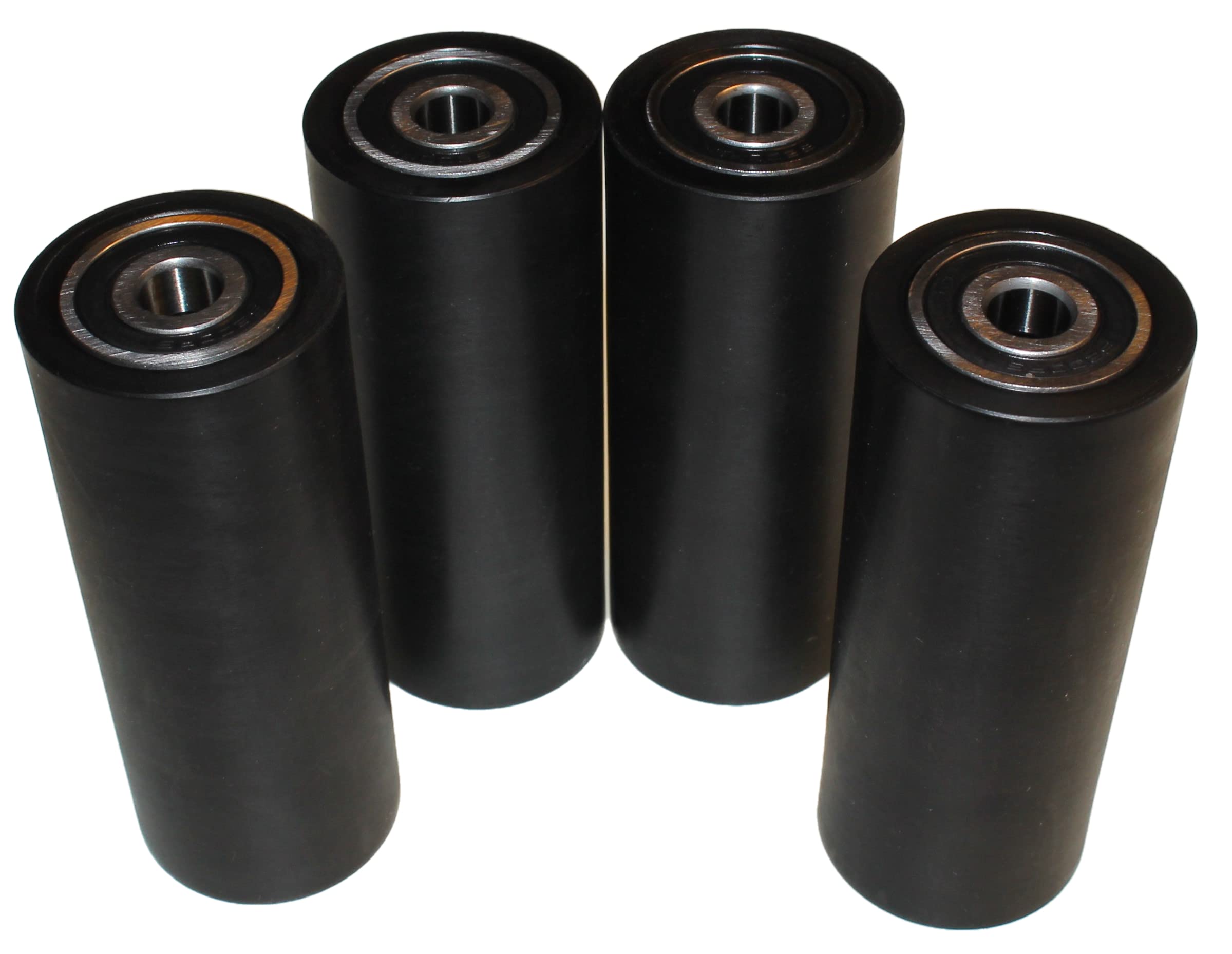 4 Pieces Black Nylon Polyamide Rollers 40 mm diameter 100 mm wide 10 mm bearing Precisely Machined in the EU(40-100-10- Black)