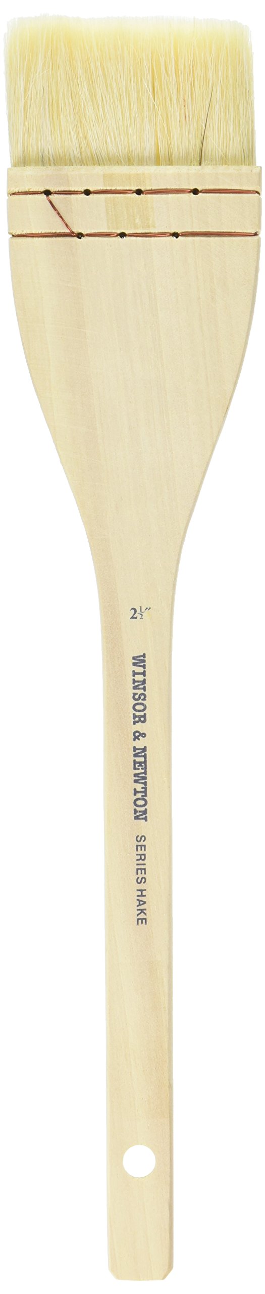 Winsor & Newton Hake Wide Flat Wood Handle Brush-2½", 2½", White