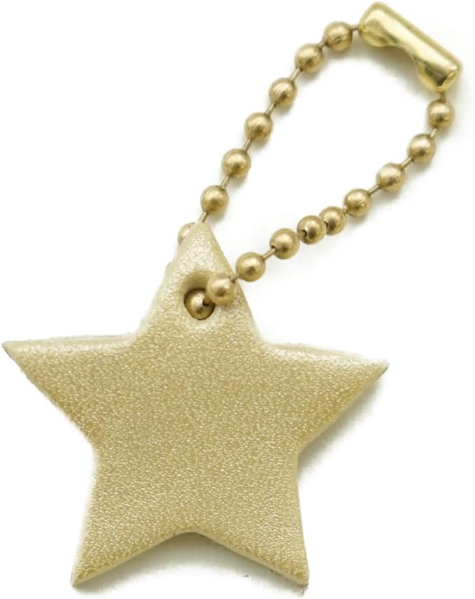 Amazon Co Jp Hoshinootoブランド 本革星チャーム ゴールド 服 ファッション小物