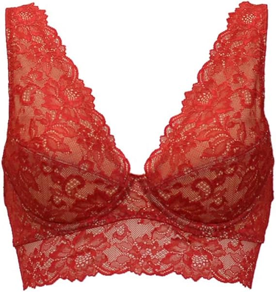 Amazon アエラブルー ブーケレース ブラレット ノンワイヤー ブラ ブラジャー 総レース レース 日本製 Aera Blue Red Sサイズ ブラジャー 通販
