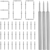 300 Pcs Invisible Double Headed Nails Double-Head Skirting Thread Seamless Nail Double Sided Nails Invisible Security Screws 