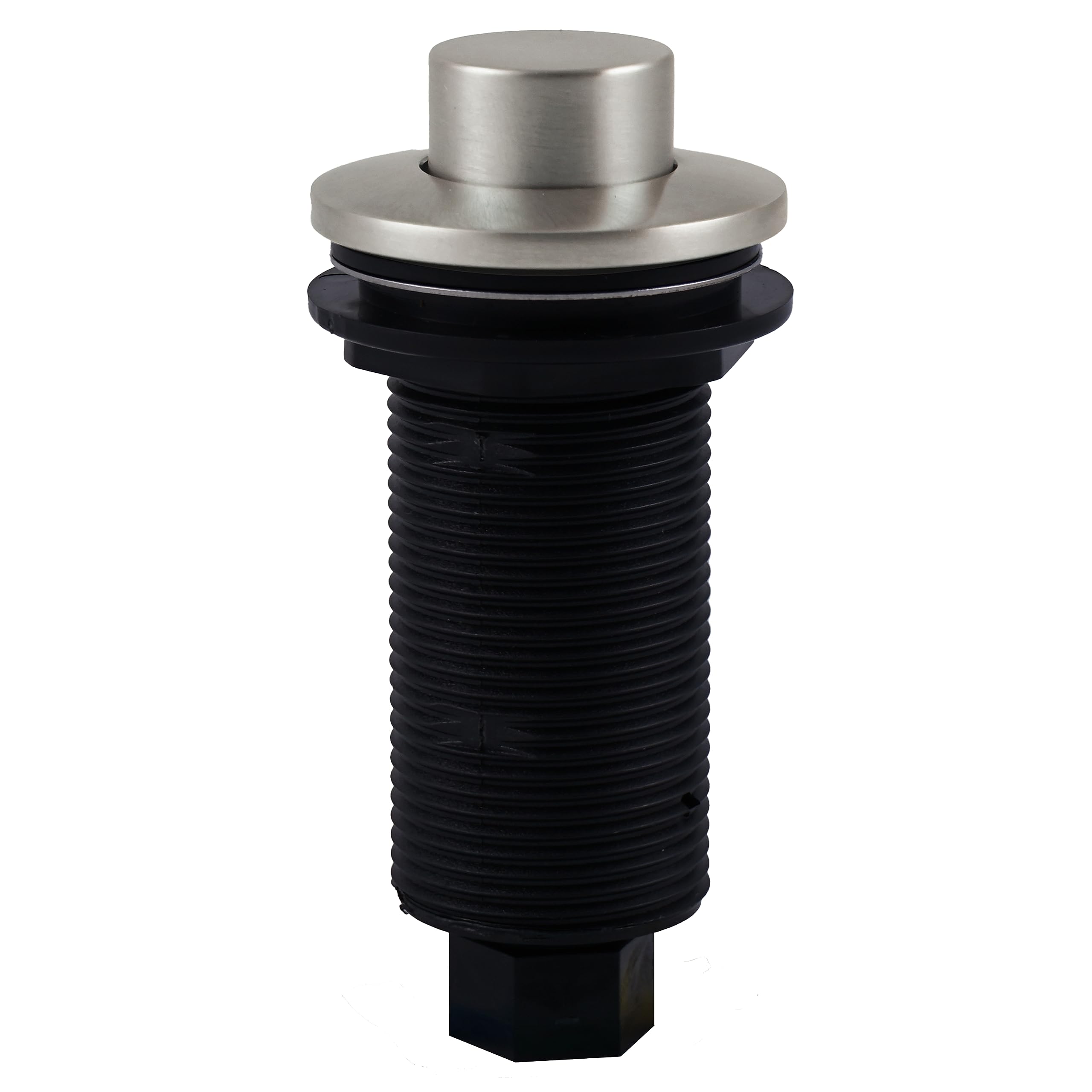 Westbrass ASB-2RB3-20 Sink Top Waste Disposal Air Switch and Dual Outlet Control Box, Raised Button, Stainless Steel