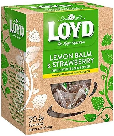 LoydLemon Balm & Strawberry Pyramid Tea Infusions - 20 per pack (0.09lbs)