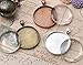 Csdtylh 102 Pcs Bezel Pendant Trays Round Cabochon Settings Trays Pendant Blanks, 25mm Diameter