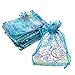 EBYTOP Coralline Pattern Organza Drawstring Pouches Gift Bags for Party Wedding Bags Pouches,100PCS