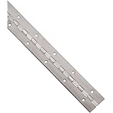 Stocker Hinge-3-0636-1168 Stocker Hinge Stainless Steel 304 Continuous Hinge with Holes, Unfinished, 0.06" Leaf Thickness, 2"