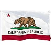 California Flag 3x5 Outdoor Double Sided Heavy Duty Durable 3 Ply California State Flags Banner with 2 Grommets