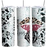 20 oz Badass Mom Tumbler, Skeleton Design, Gift for Mothers Day