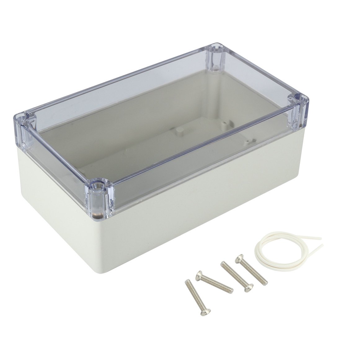Sourcingmap 6.2"x3.5"x2.3"(158mmx90mmx60mm) ABS Junction Box Universal Project Enclosure w PC Transparent Cover