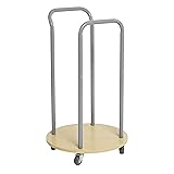 ECR4Kids Mobile Cushion Cart, Storage Trolley, Silver