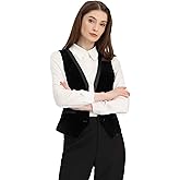 Allegra K Waistcoat for Women's Steampunk Velvet Vintage 2025 Sleeveless Blazer Dressy Suit Vests