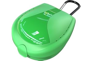 BVN Mouthguard Case Sports, Specialized Football and Basketball Mouthguard Cases, Students, Adults and Seniors Universal Sports Mouthguard Case Green