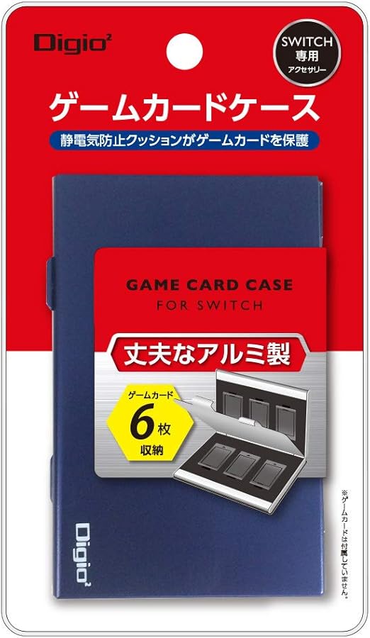Amazon Nintendo Switch ニンテンドースイッチ 用 アルミゲームカードケース 6枚収納 ブルー Z1655 ゲーム