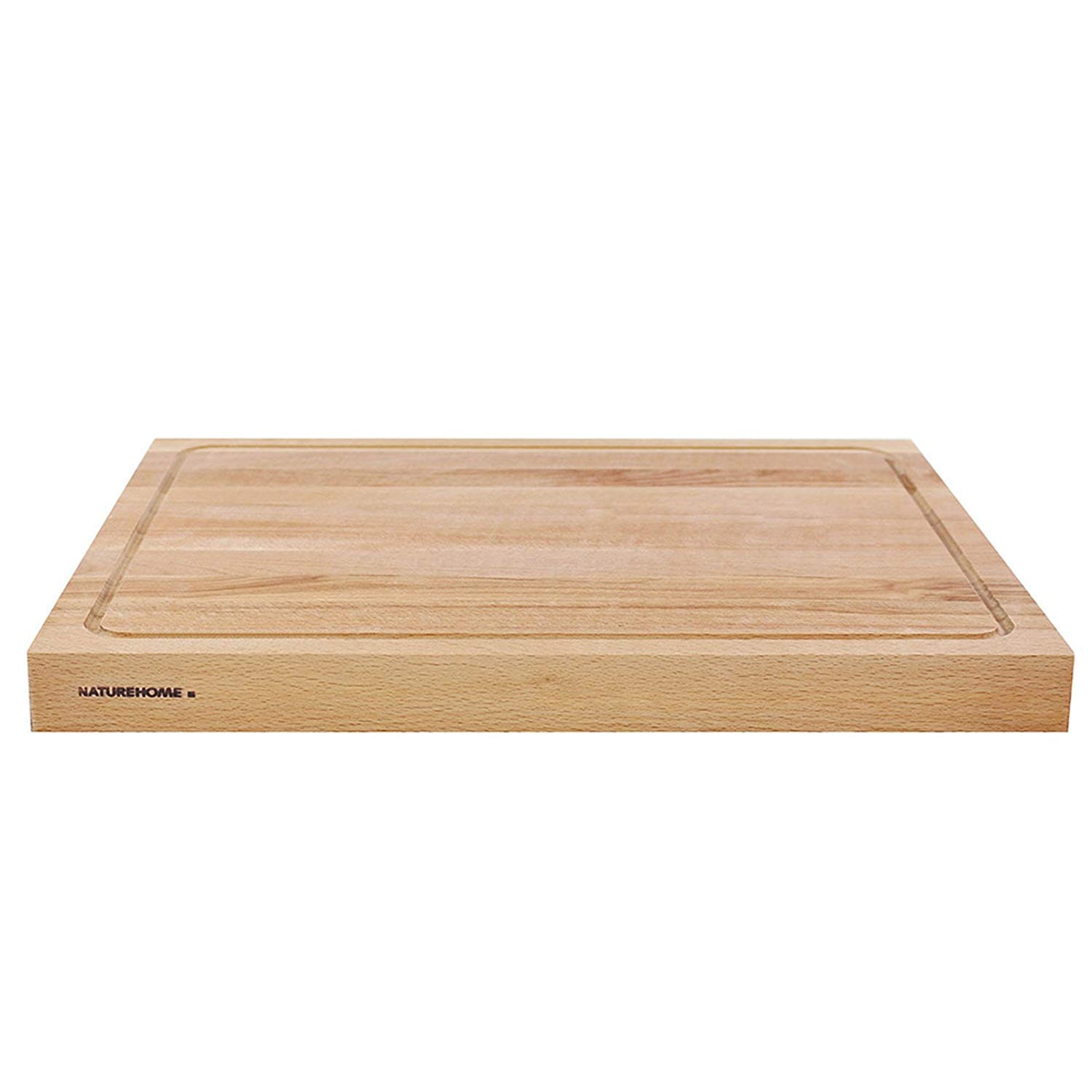 Naturehome la Tabla de Cortar Madera Grande Haya 50x40x4 cm