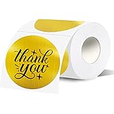 3''Holographic Thermal Label,Gold Round Self-Adhesive Direct Thermal Label,Thermal Stickers for DIY Logo Design,Name Tag(200/Roll