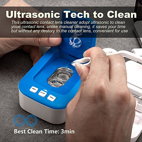 Contact Lens Cleaner, Portable Ultrasonic Contact Lens Cleaner Kit