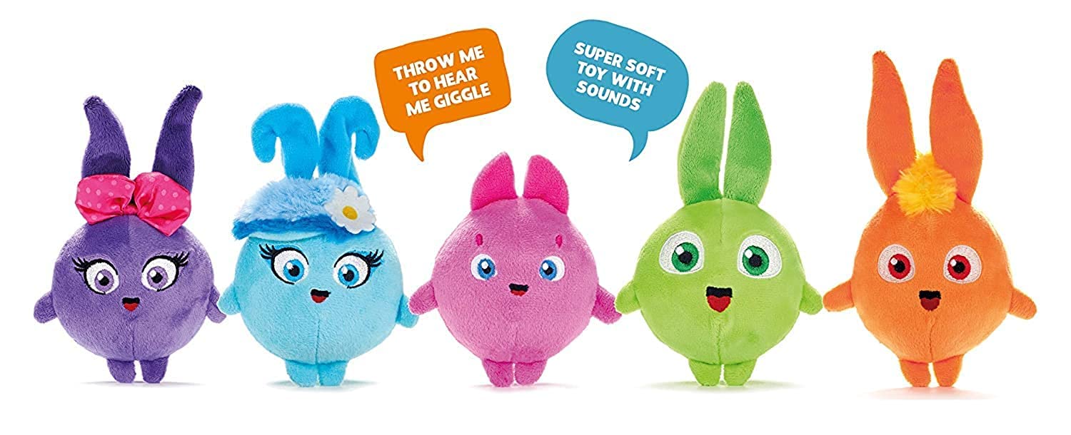 Sunny Bunnies 37425 Small Sound Slammer Soft Toys (Part of an Assortment - Each Sold Separately at Random), Multi-coloured