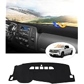 Silverado Dash Cover - For Chevy Silverado/GMC Sierra 1500 2500HD 3500HD 2007-2013 | Suede Dashboard Cover for Silverado Accessories | Non-Slip Silicone Back (Only Fit Models with Two Glove Boxes)