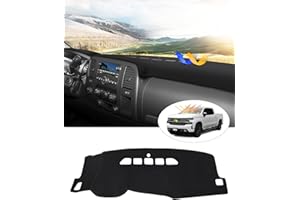 CARTIST Silverado Dash Cover - For Chevy Silverado/GMC Sierra 1500 2500HD 3500HD 2007-2013 | Suede Dashboard Cover for Silverado Accessories | Non-Slip Silicone Back (Only Fit Models with Two Glove Boxes)