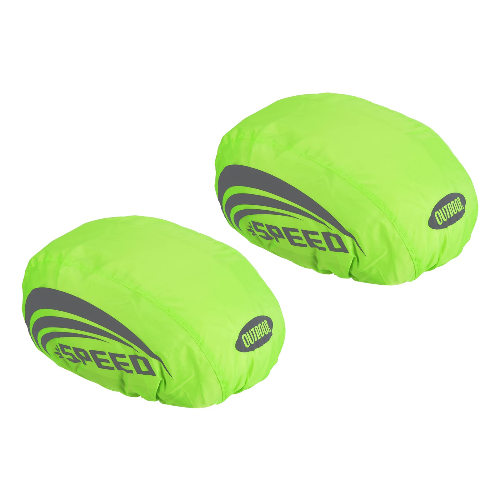 PATIKIL Bike Helmet Cover, 2 Pack Motorcycle Helmet Rain Covers Waterproof Bicycle Helmets Covers with Reflective Strip for Road Cycling, Green