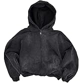 RoseSeek Boy's Oversized Zip Up Hoodies Long Sleeve Hooded Sweatshirts Casual Fall Outerwear