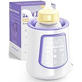 Fast Baby Bottle Warmer for Breastmilk, Smart 12 in 1 Breast Milk Warmer for Baby Essentials with Timer Temperature Control, Sterili-zing, Water Bath Technology, Baby Warmer for All Bottles Food Jars