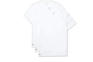 Lacoste Men's Essentials 3 Pack 100% Cotton Slim Fit Crewneck T-shirts