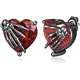 Skull Earrings 925 Sterling Silver Skeleton Hand Earrings Gothic Jewelry Gifts for Women