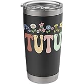 Tutu Gifts Women Wildflower Floral Design Tutu Stainless Steel Insulated Tumbler